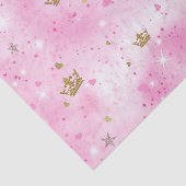 ピンクのプリンセスハートスターズ&クラウンズ誕生日パーティー 薄葉紙 (詳細)