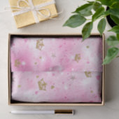 ピンクのプリンセスハートスターズ&クラウンズ誕生日パーティー 薄葉紙 (ギフト)