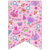 ピンクのプリンセスバンティングバナー バンティングフラッグ (第2の旗)