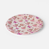 ピンクのプリンセスパターン ペーパープレート (アングル)