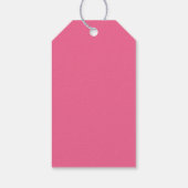 ピンクのプリンセス城の女の子の誕生日パーティーギフトタグ ギフトタグ (裏面)