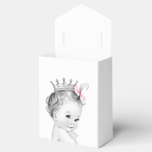 ピンクのプリンセス赤ちゃんシャワーお気に入りボックス フェイバーボックス (オープン)