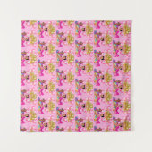 ピンクのプリンセス タペストリー (正面(横))