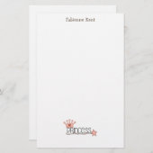 ピンクのプリンセス · プリンセスWordart 便箋 (正面/裏面)