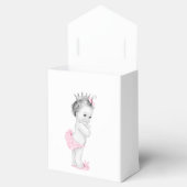 ピンクのプリンセス・ベビーシャワーのお礼箱 フェイバーボックス (オープン)
