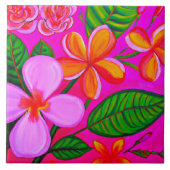 ピンクのプルミアス タイル (正面)