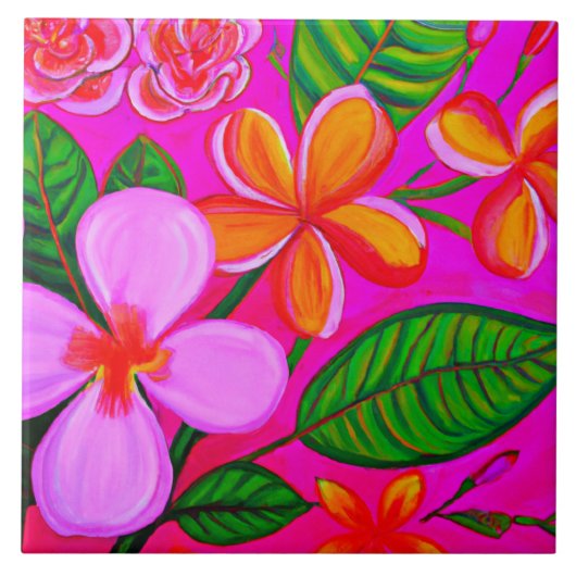 ピンクのプルミアス タイル (正面)