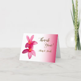 ピンクのプルメリアの花ピンク、フローラ結婚、 サンキューカード