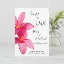 ピンクのプルメリアの花、熱帯、フローラの日付