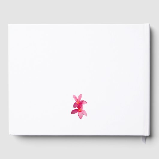 ピンクのプルメリアの花、熱帯、フローラ ゲストブック (裏面)