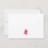 ピンクのプルメリアの花、熱帯、フローラ サンキューカード (裏面)