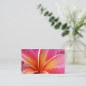 ピンクのプルメリアのFrangipaniのハワイの花のハワイアン 名刺 (スタンド正面)