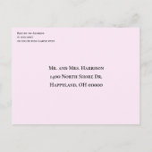 ピンクのプルメリア日付はがきを保存カスタムする 案内ポストカード (裏面)