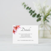 ピンクのプルメリア結婚の詳細エンクロージャカード エンクロージャーカード (スタンド正面)