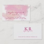 ピンクのプレゼンテーション/メイクアップピンク 名刺 (正面/裏面)