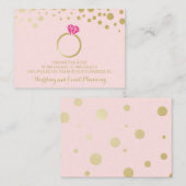 ピンクのプロフェッショナル結婚とイベントプランナー 名刺 (正面/裏面)