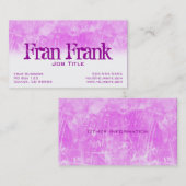 ピンクのプロフグランジァイル・カード 名刺 (正面/裏面)