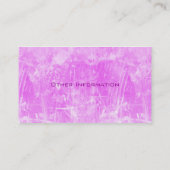 ピンクのプロフグランジァイル・カード 名刺 (裏面)