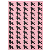 ピンクのプードルのスカートの刺激を受けたなクリップボード クリップボード (裏面)