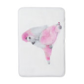 ピンクのプードルのバス・マット バスマット (正面縦)