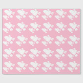 ピンクのプードルの包装紙 ラッピングペーパー (フラット)