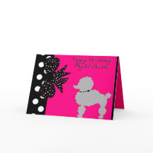 ピンクのプードルの誕生日