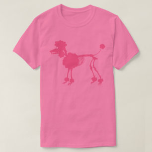 ピンクのプードルの骨組 Tシャツ