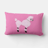 ピンクのプードルのLumbarの枕 ランバークッション (裏面)