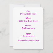 ピンクのプードルガールズバースデーサンプル招待状 招待状 (裏面)