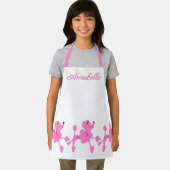 ピンクのプードルパーソナライズド エプロン (インサイチュ)