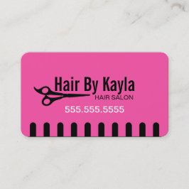 ピンクのヘアサロン予約スタイリスト 予約カード