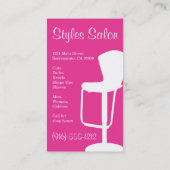 ピンクのヘアーサロンの名刺2 名刺 (裏面)