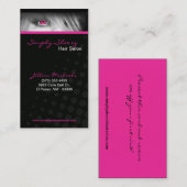 ピンクのヘアーサロンの美容室のBoutiqの名刺 名刺 (正面/裏面)