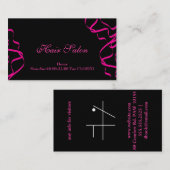 ピンクのヘアーサロン 名刺 (正面/裏面)