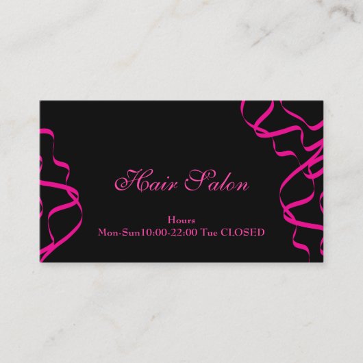 ピンクのヘアーサロン 名刺 (正面)