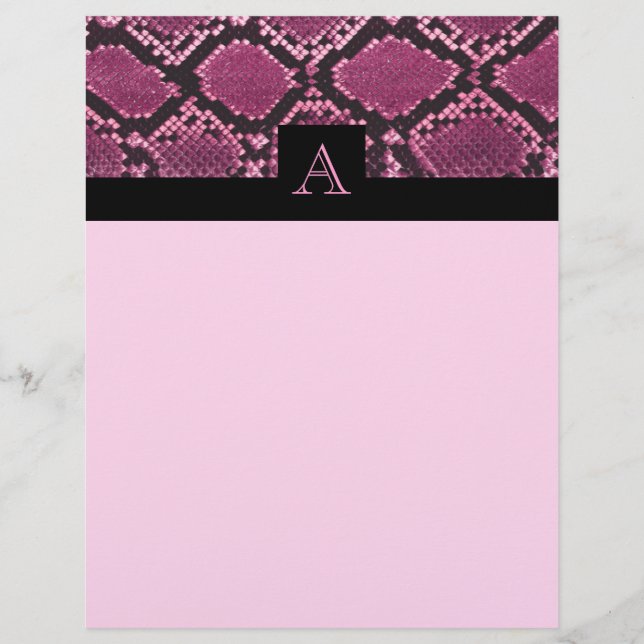 ピンクのヘビの模様 (正面)