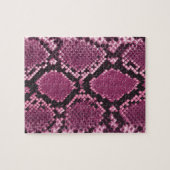 ピンクのヘビの模様 ジグソーパズル (横)
