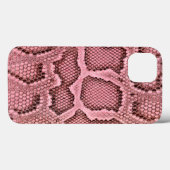 ピンクのヘビの皮 Case-Mate iPhoneケース (裏面 (横))