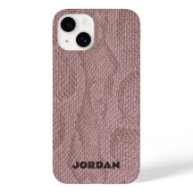 ピンクのヘビ革