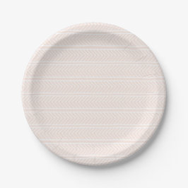 ピンクのヘ herringbone 紙皿