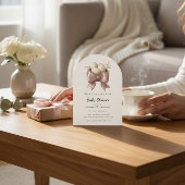 ピンクのベイビーシャワーの準備をしよう 招待状