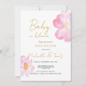 ピンクのベイビー・イン・ブルーム 招待状 (正面)