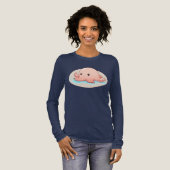 ピンクのベイビー・タコのイラスト トライブレンドTシャツ (正面全体)