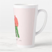 ピンクのベストドレスツイン カフェラテマグ (右)