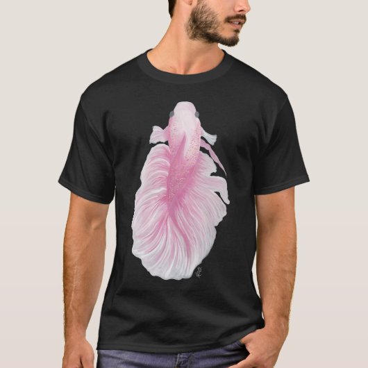 ピンクのベタ Tシャツ (正面)