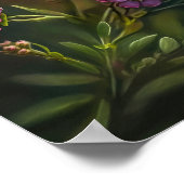 ピンクのベツレヘムの星の花のアートプリントポスター ポスター (角)