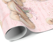 ピンクのベビーくまのラッピングペーパー ラッピングペーパー (ロールコーナー)