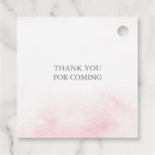 ピンクのベビーその寒い外の冬の赤ちゃんシャワー フェイバータグ (裏面)