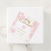 ピンクのベビーその寒い外の冬の赤ちゃんシャワー フェイバータグ (インサイチュ)