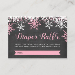 ピンクのベビーそれが冷たい外おむつラッフルチケット エンクロージャーカード